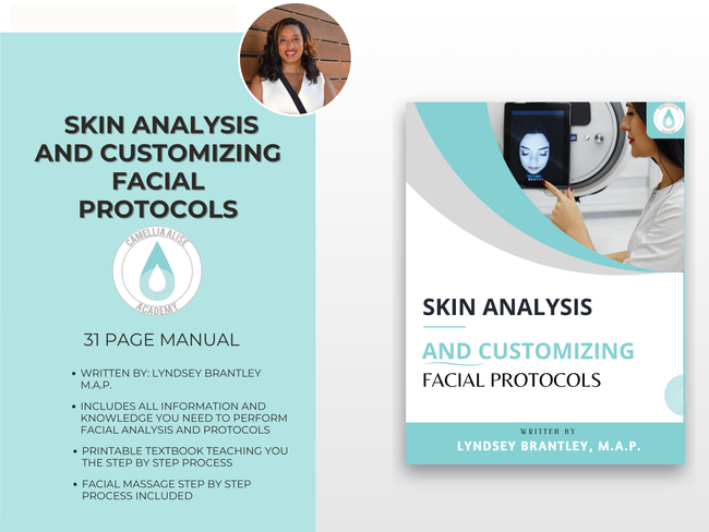 Skin analysis and customizing facial protocol manual guide | Instant Download